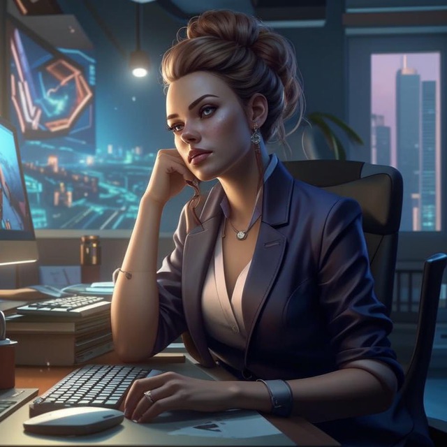 Одна девочка думает