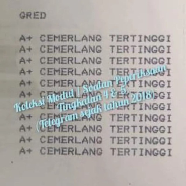 Soalan Percubaan SPM ✍